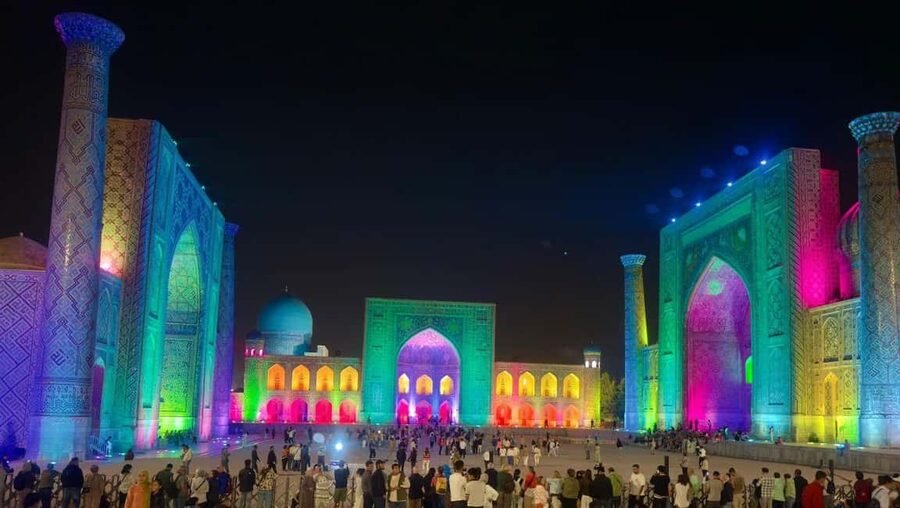 Samarkand Moonlight Tour: A Timeless Night Experience - Registan Square at night: where the details start to make sense